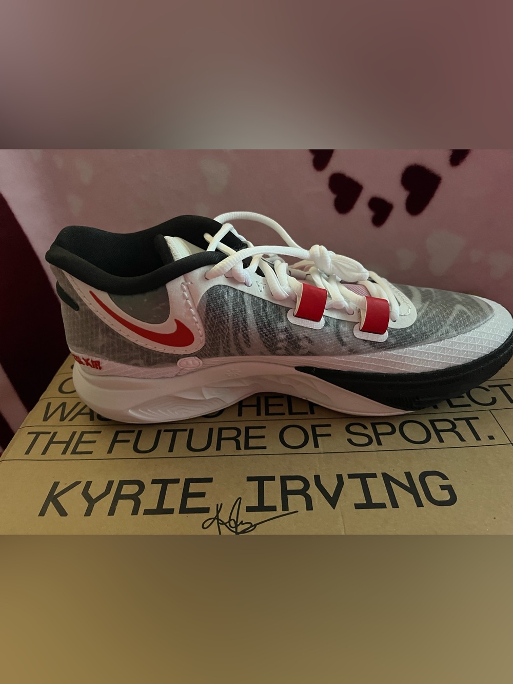 Nike Kyrie 8 White University Sneakers, Kyrie Irving